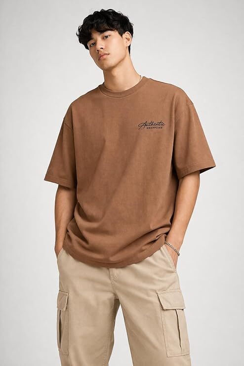 Authentic Mens Tshirt Brown-XXL