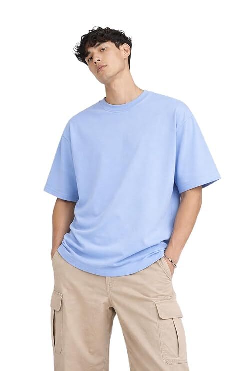 Plain Mens Tshirt Sky Blue-XXL